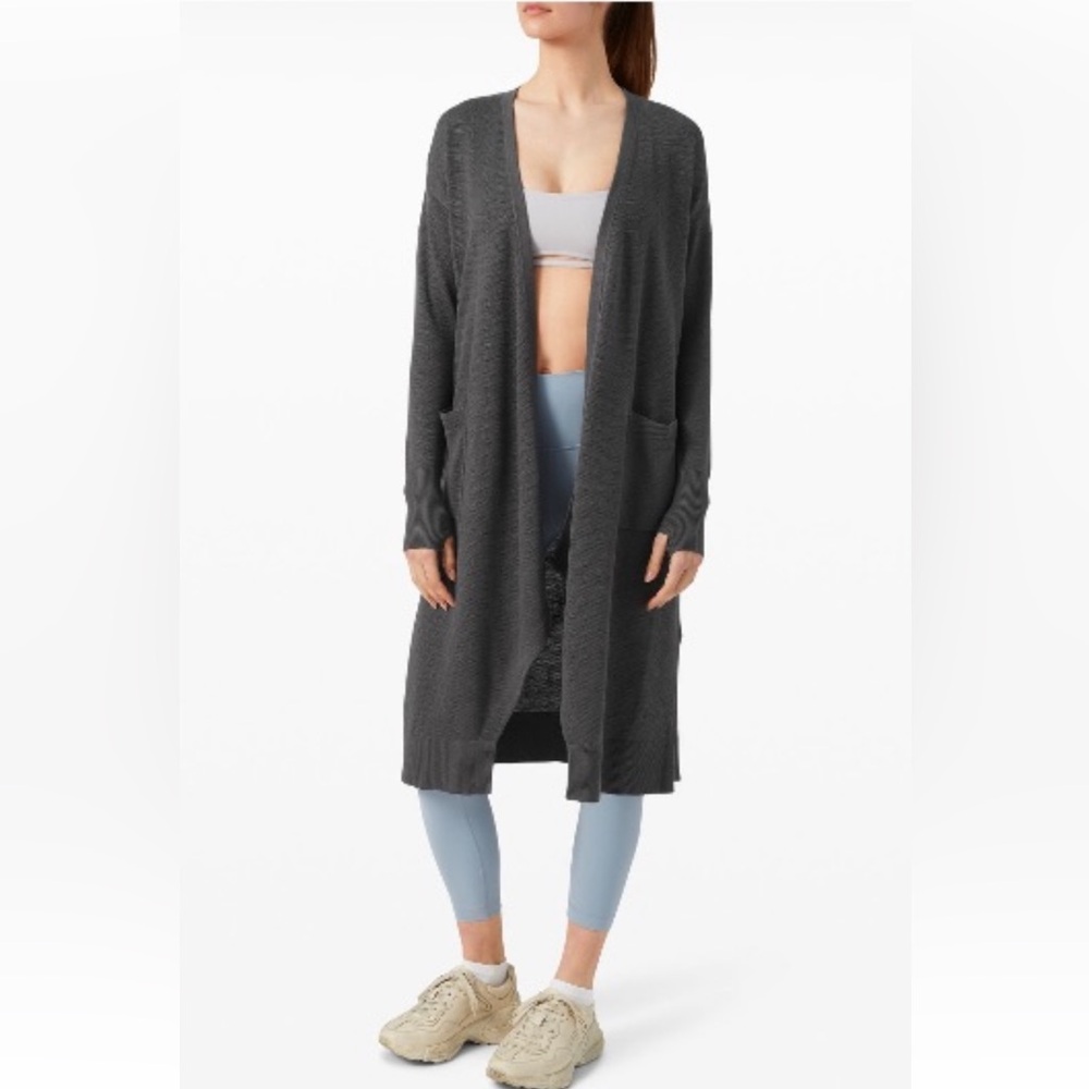 Lululemon Women's Long Gray Sweater Cardigan